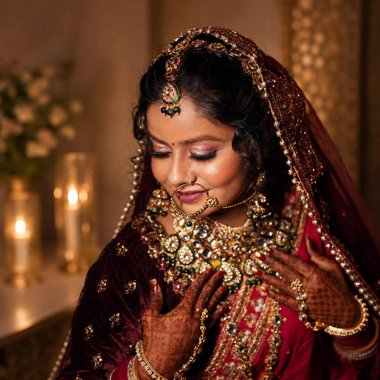 Bridal makeup look by Shalini Makeup Studio