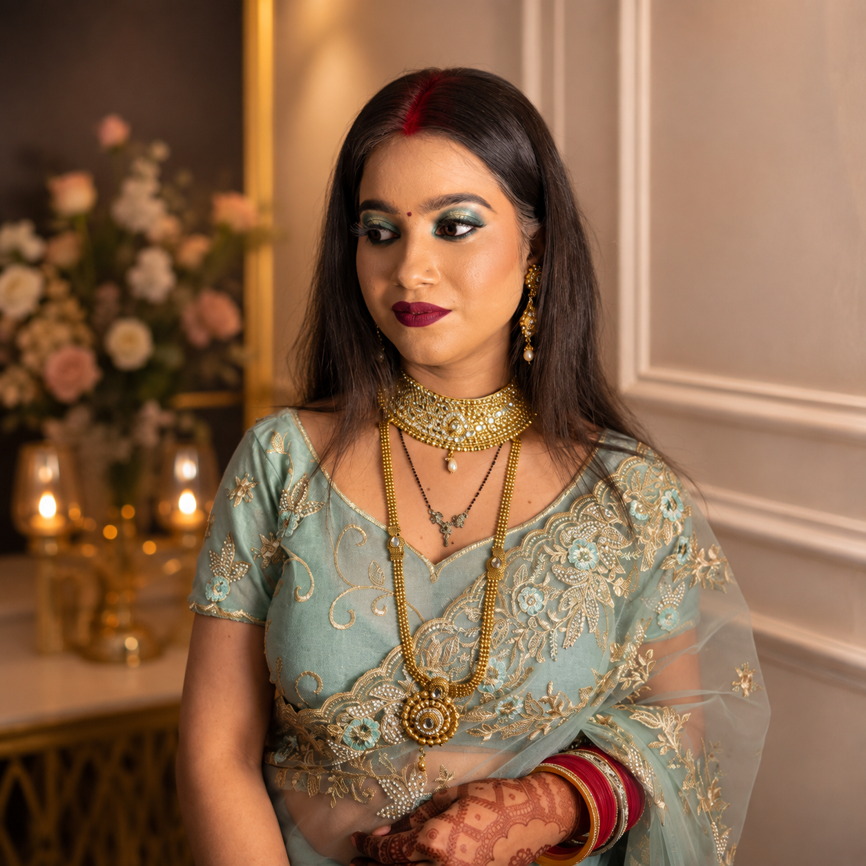 Reception makeup look by Shalini Makeup Studio