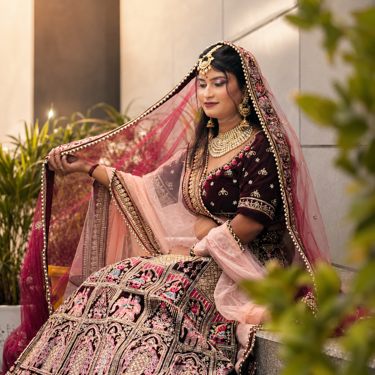 Bridal makeup and hair styling by Shalini Makeup Studio
